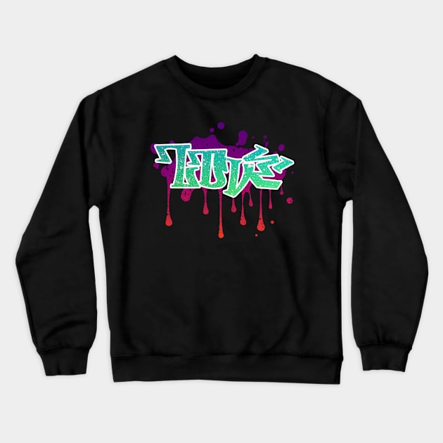 Graffiti Love Crewneck Sweatshirt by ArtMichalS